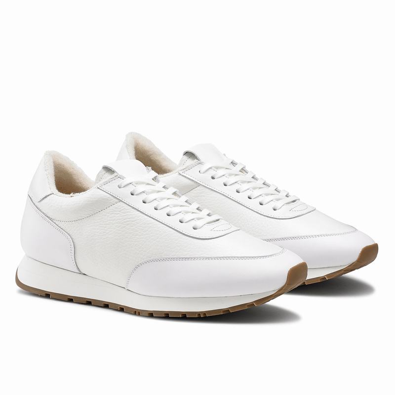 White Russell And Bromley Out Run Men's Low Top Sneakers | WZM428OC