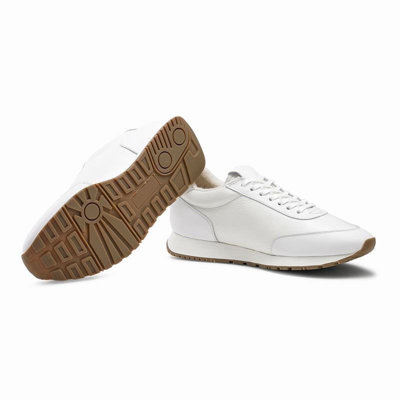 White Russell And Bromley Out Run Men's Low Top Sneakers | WZM428OC
