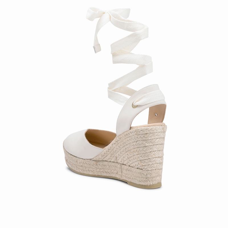 White Russell And Bromley Papadelle Women's Espadrilles | TJO5428EP