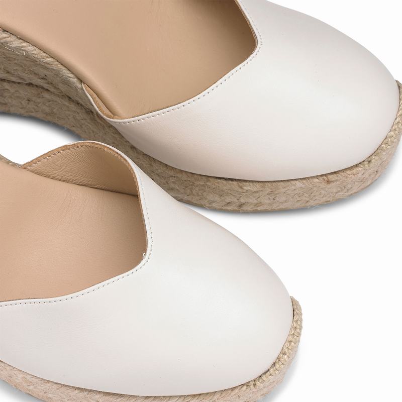 White Russell And Bromley Papadelle Women's Espadrilles | TJO5428EP