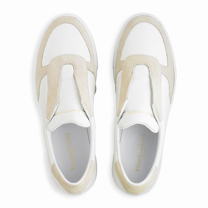 White Russell And Bromley Park Ave Women's Platform Sneakers | VOX2814JK