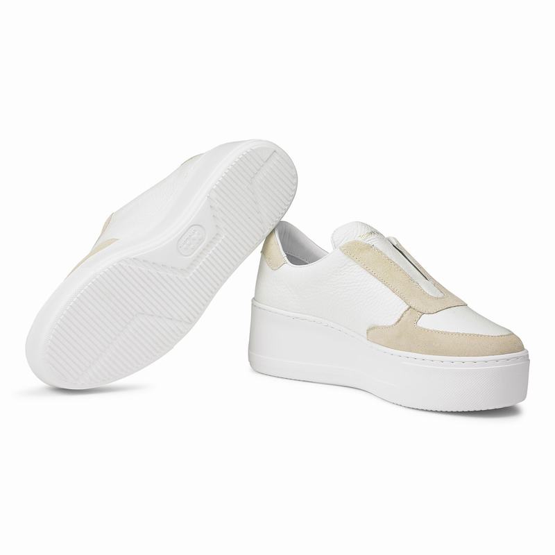 White Russell And Bromley Park Ave Women's Platform Sneakers | VOX2814JK