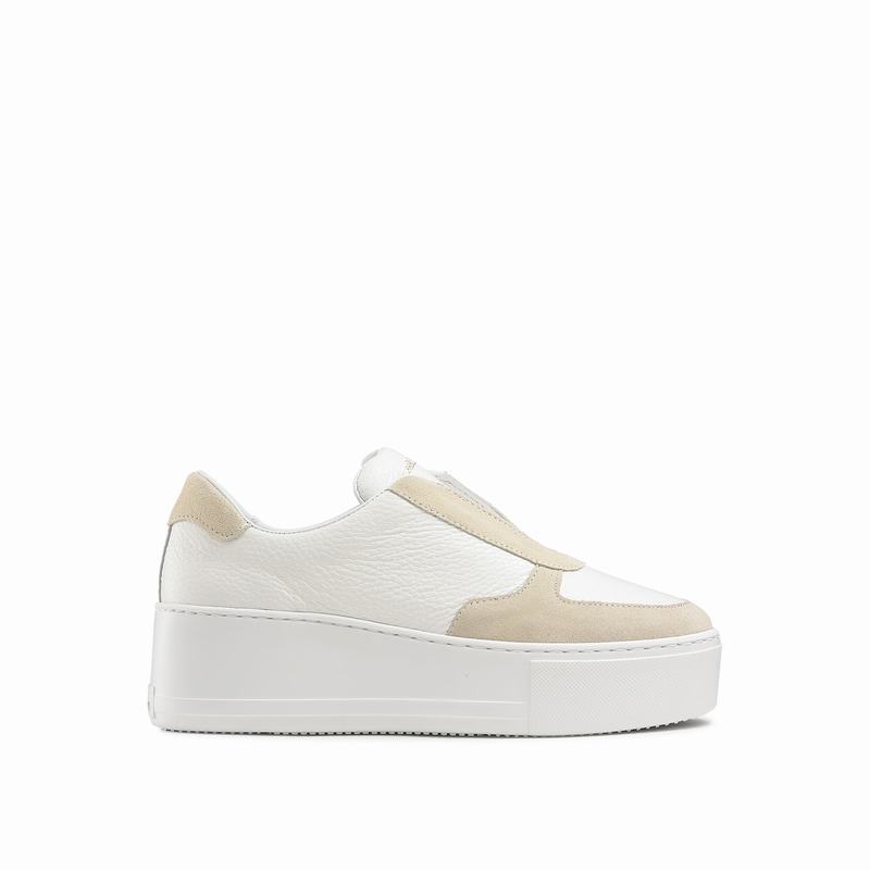 White Russell And Bromley Park Ave Women\'s Platform Sneakers | VOX2814JK