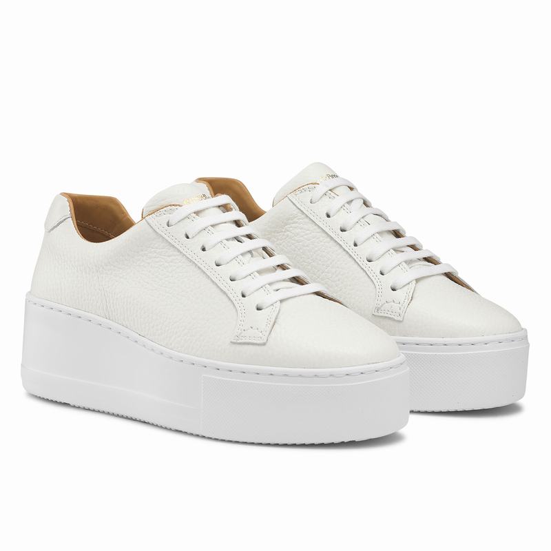 White Russell And Bromley Park Life Women's Platform Sneakers | JQT8257BY