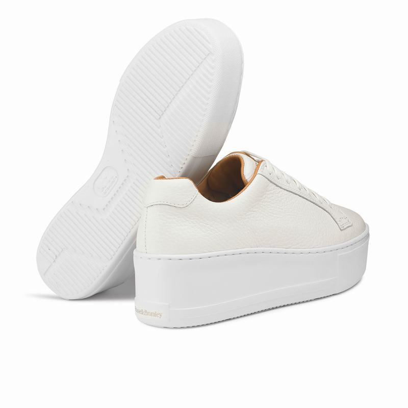 White Russell And Bromley Park Life Women's Platform Sneakers | JQT8257BY