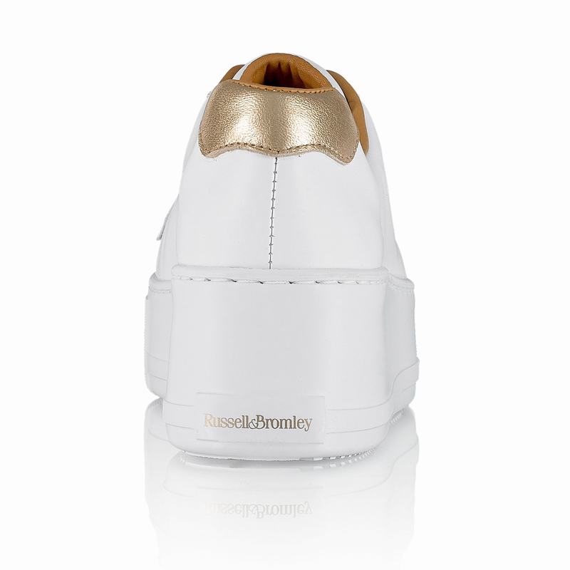 White Russell And Bromley Park Life Women's Platform Sneakers | YRH2781OY