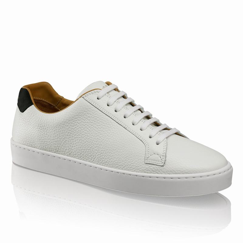 White Russell And Bromley Park Run Men's Low Top Sneakers | VJS787YF