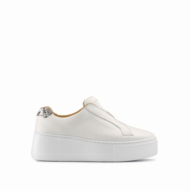 White Russell And Bromley Park Up Women\'s Platform Sneakers | YWI278HN