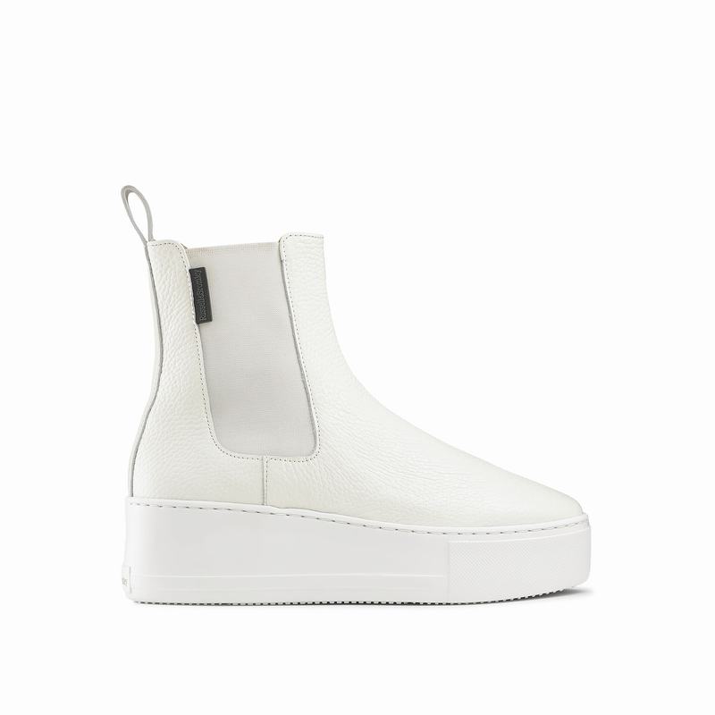 White Russell And Bromley Park Way Women\'s Chelsea Boots | KHU9733AV