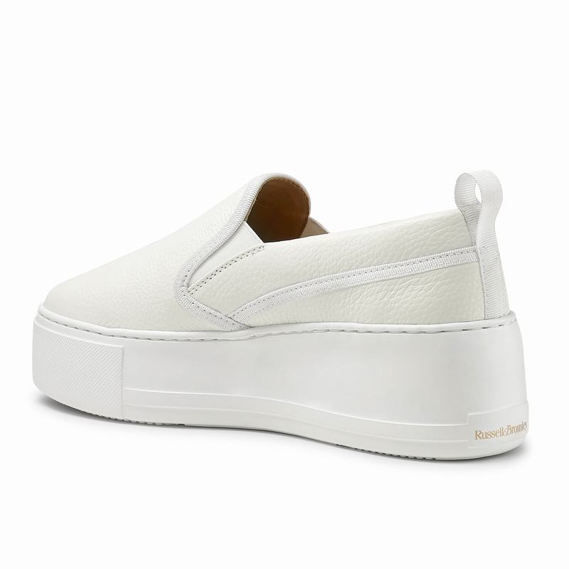 White Russell And Bromley Parkwalk Women's Platform Sneakers | NUP4114HK