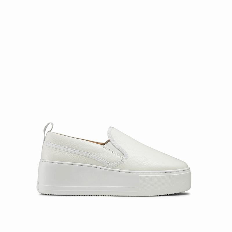 White Russell And Bromley Parkwalk Women\'s Platform Sneakers | NUP4114HK
