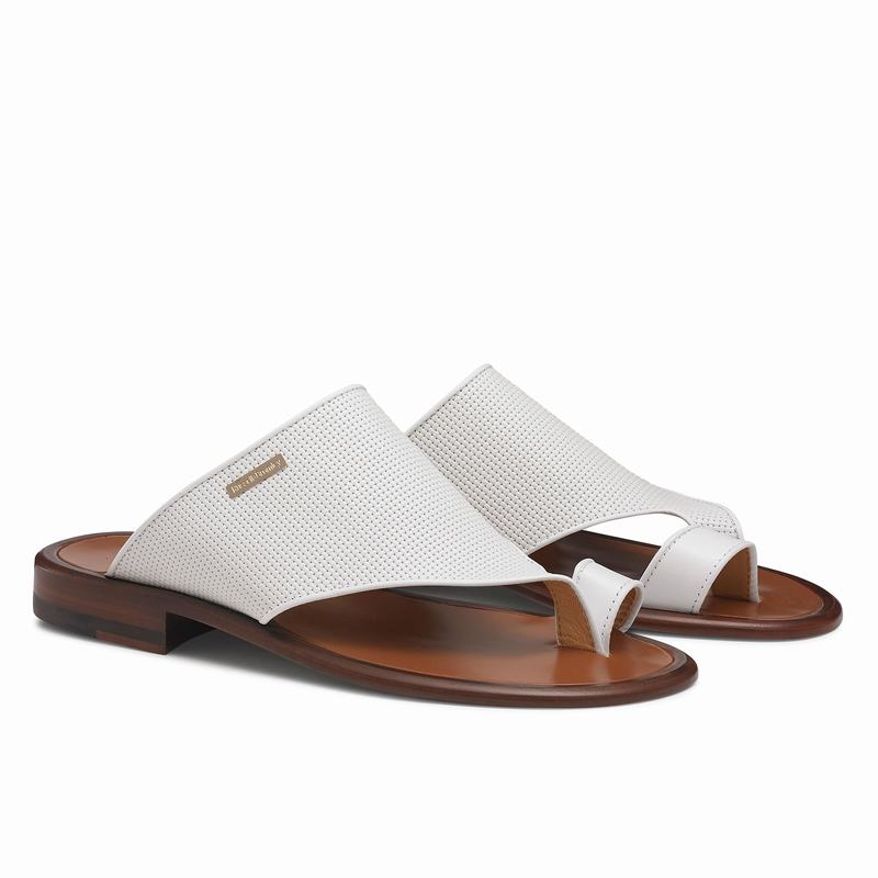 White Russell And Bromley Perugia Men's Sandals | ZGR8120EE