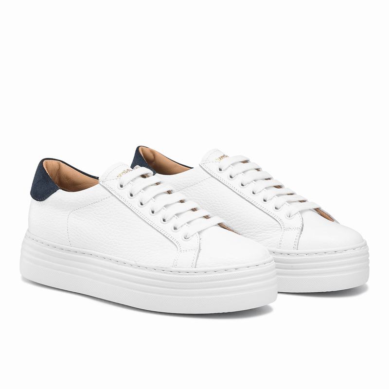 White Russell And Bromley Saturn Women's Platform Sneakers | OER3782JJ
