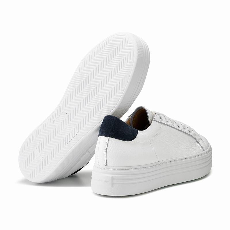 White Russell And Bromley Saturn Women's Platform Sneakers | OER3782JJ
