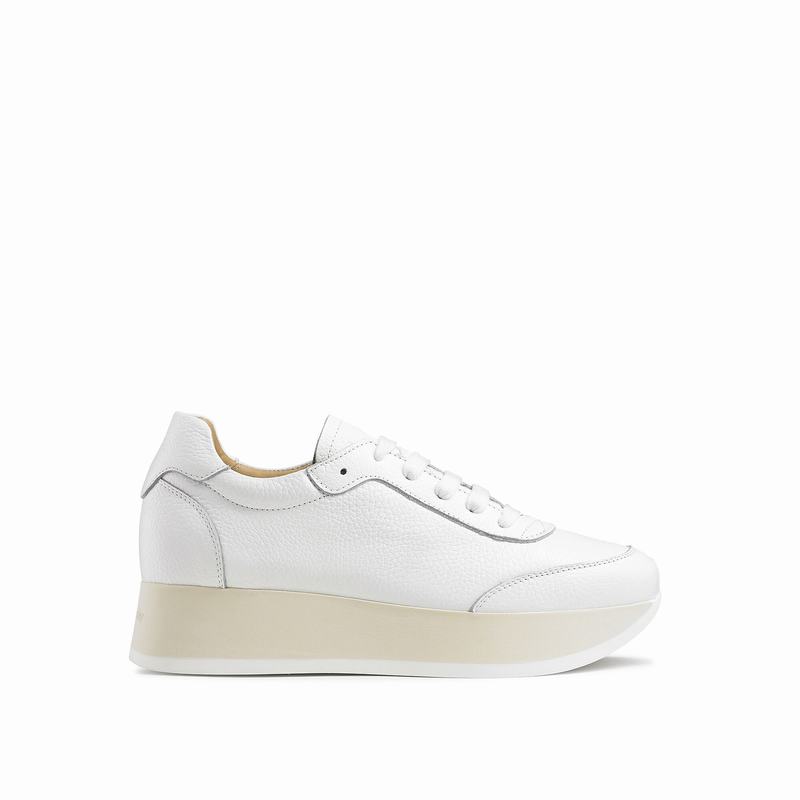White Russell And Bromley Throwback Women\'s Platform Sneakers | BTQ9156HA