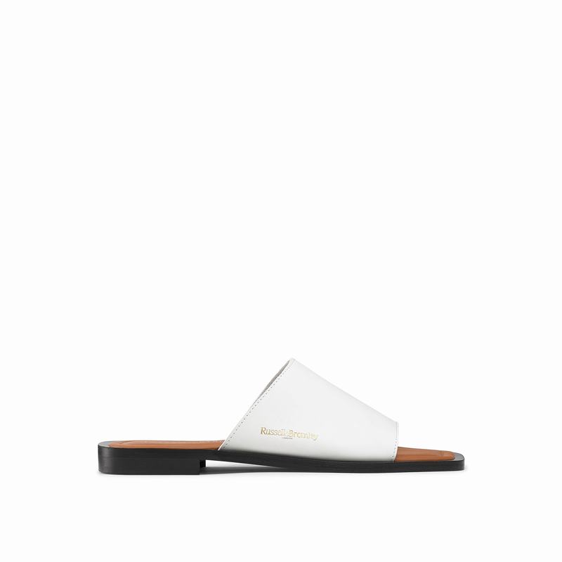 White Russell And Bromley Tropez Women's Mules | NOW6160IZ