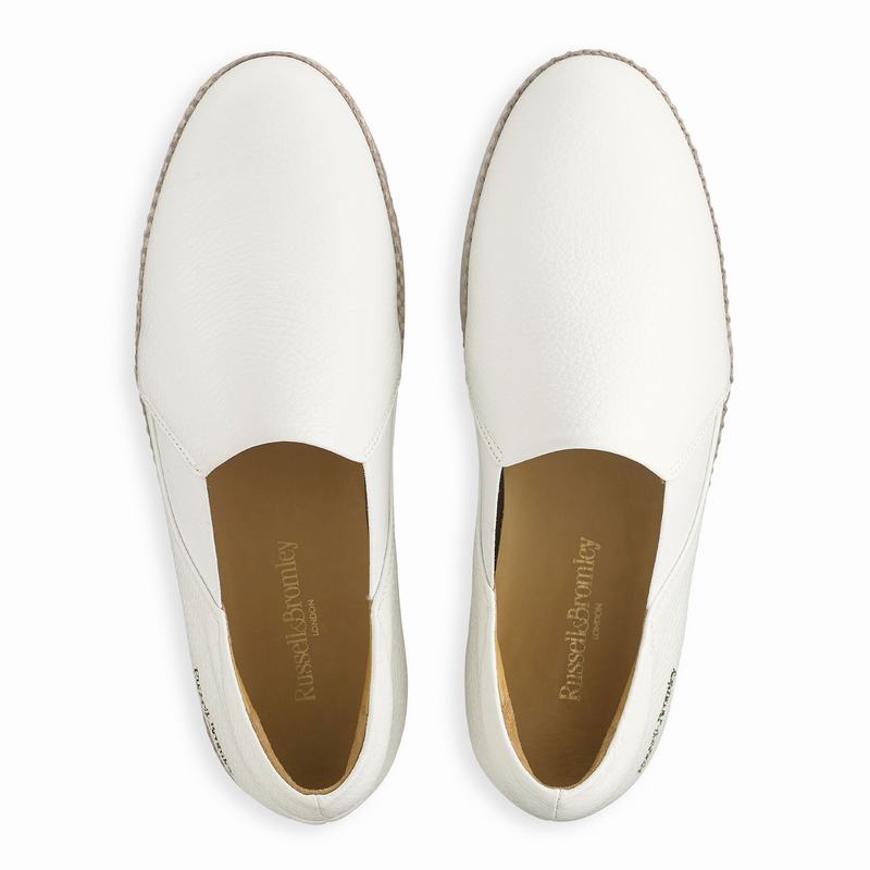 White Russell And Bromley Wrap Up Women's Platform Sneakers | XDM7096NK