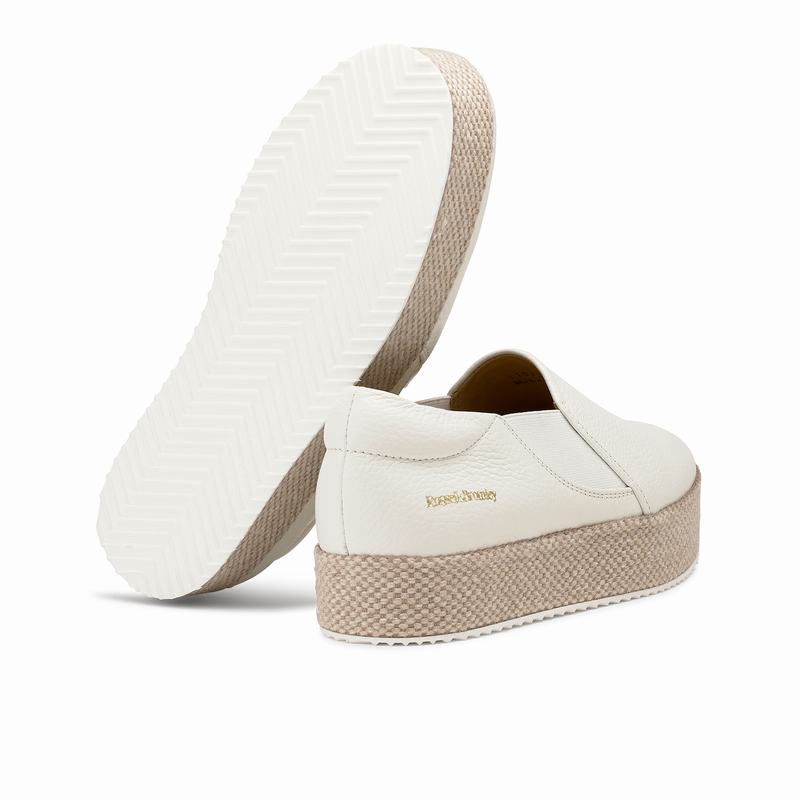 White Russell And Bromley Wrap Up Women's Platform Sneakers | XDM7096NK