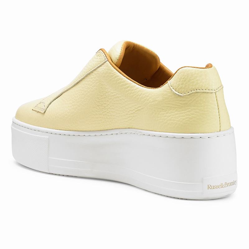 Yellow Russell And Bromley Park Up Women's Platform Sneakers | QUV6162GT