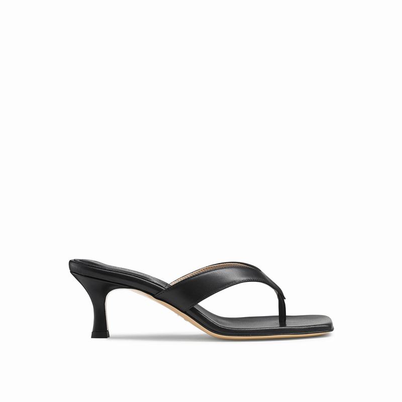 Black Russell And Bromley Airshow Women's Heeled Sandals | KXL3728HN