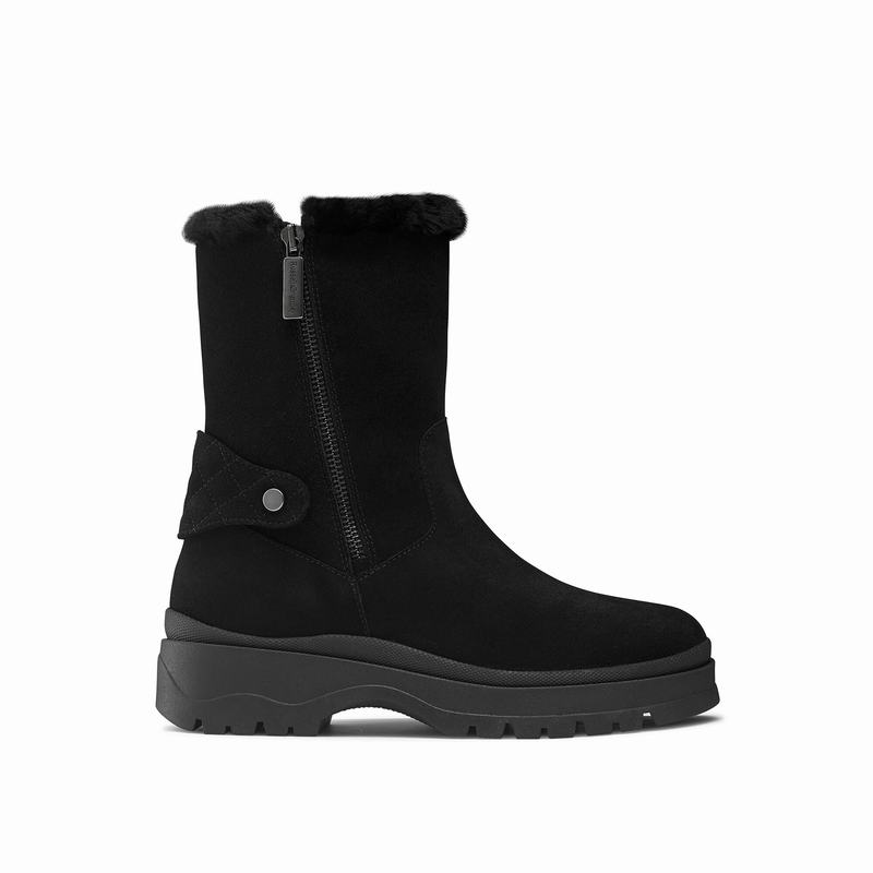 Black Russell And Bromley Arctic Women's Ankle Boots | QGL522GZ