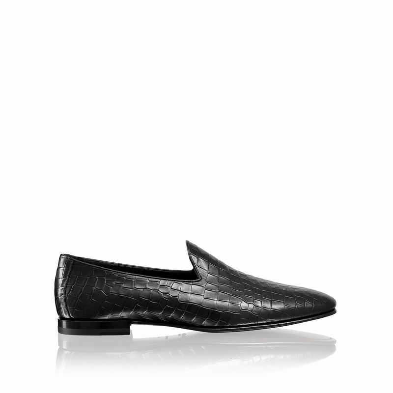 Black Russell And Bromley Baron Men's Slip On Shoes | ZJF8038BU