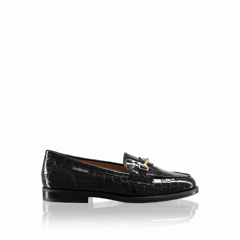 Black Russell And Bromley Brewster Women's Loafers | ZWQ6594GK