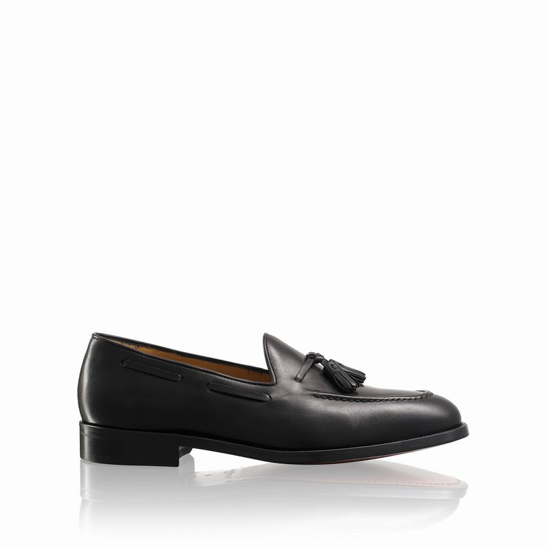 Black Russell And Bromley Broker Men's Loafers | CUV729NH