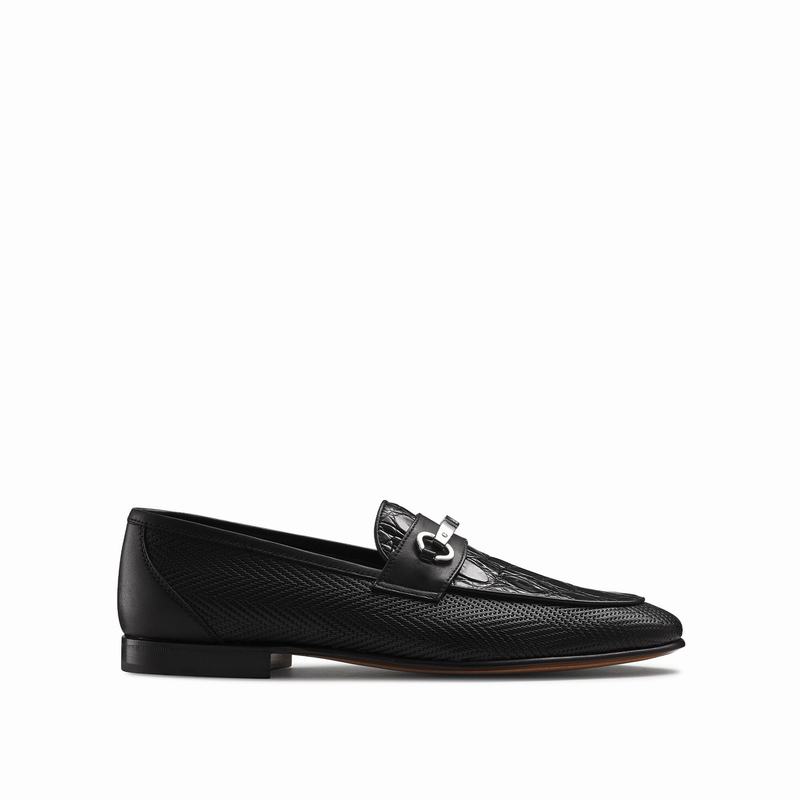 Black Russell And Bromley Cachet Men's Loafers | OYG56YI