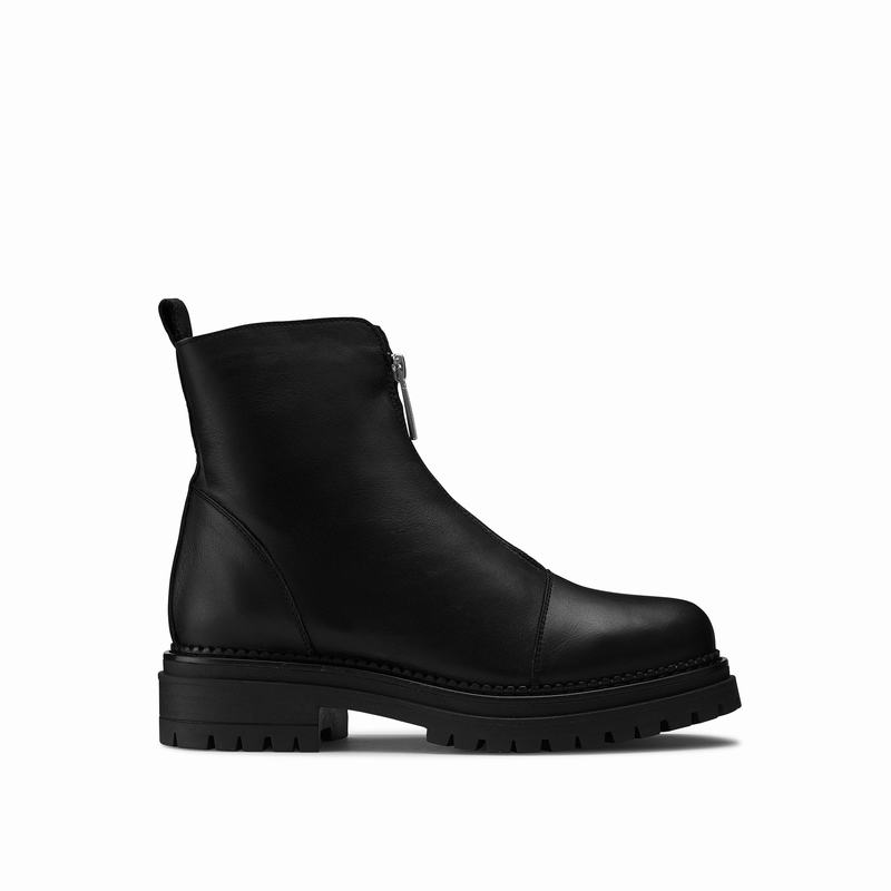 Black Russell And Bromley Conquest Women's Ankle Boots | YLF610EB