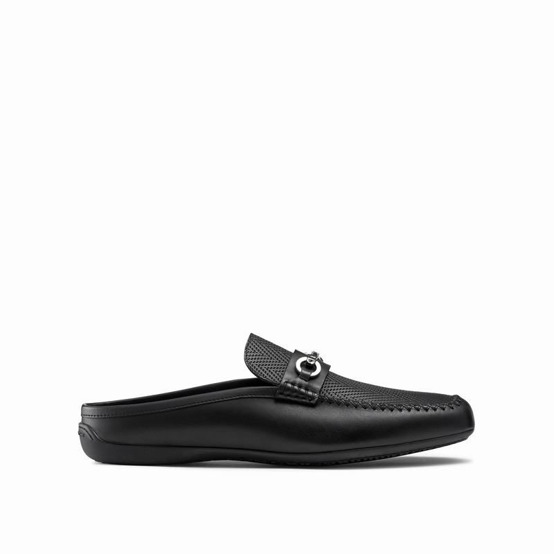 Black Russell And Bromley Crossout Men's Slippers | MJB4934FU