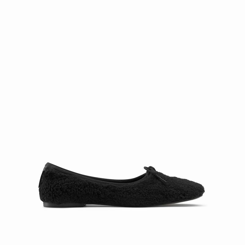 Black Russell And Bromley Cuddle Women's Ballet Flats | OKD2831HH
