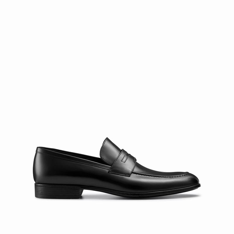 Black Russell And Bromley Denver Men's Loafers | SQF5936YJ