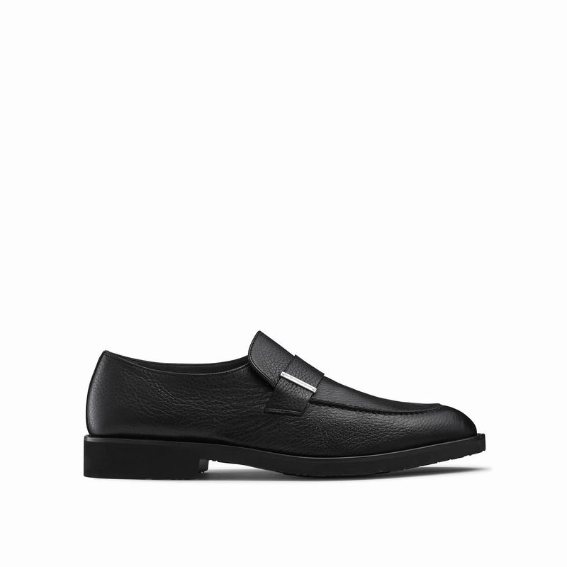 Black Russell And Bromley Domain Men's Loafers | FRT8810NX