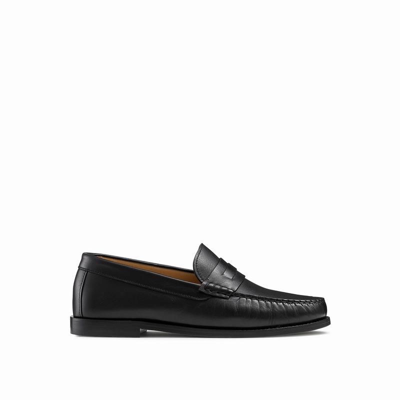 Black Russell And Bromley Emily Women's Loafers | PUM1146QU