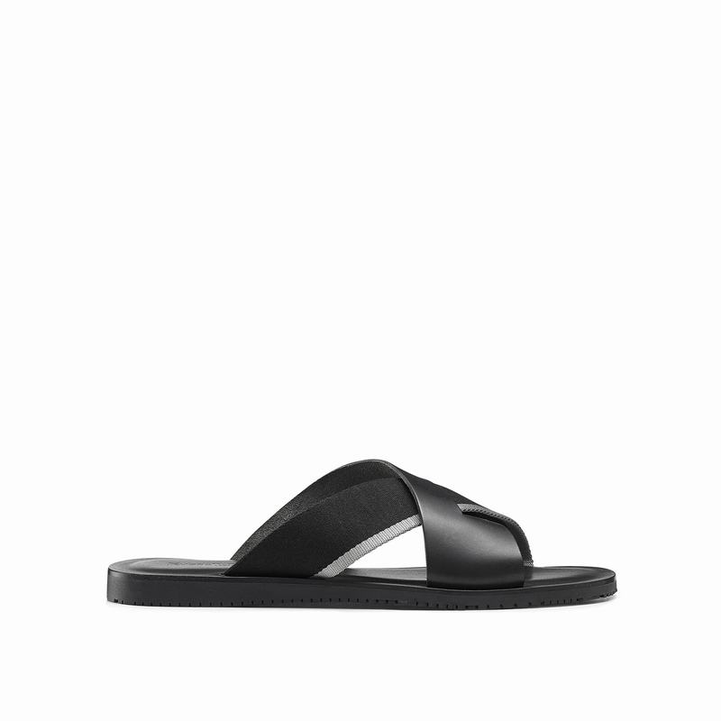 Black Russell And Bromley Fab Men's Sliders | PGG5056CC
