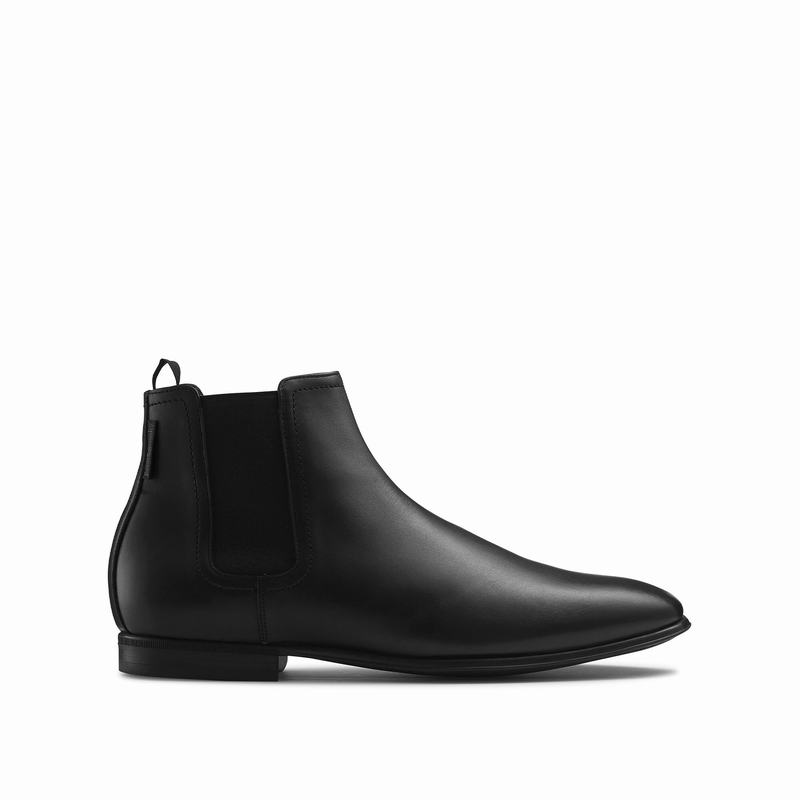 Black Russell And Bromley Highline Men's Chelsea Boots | XHE5872HD