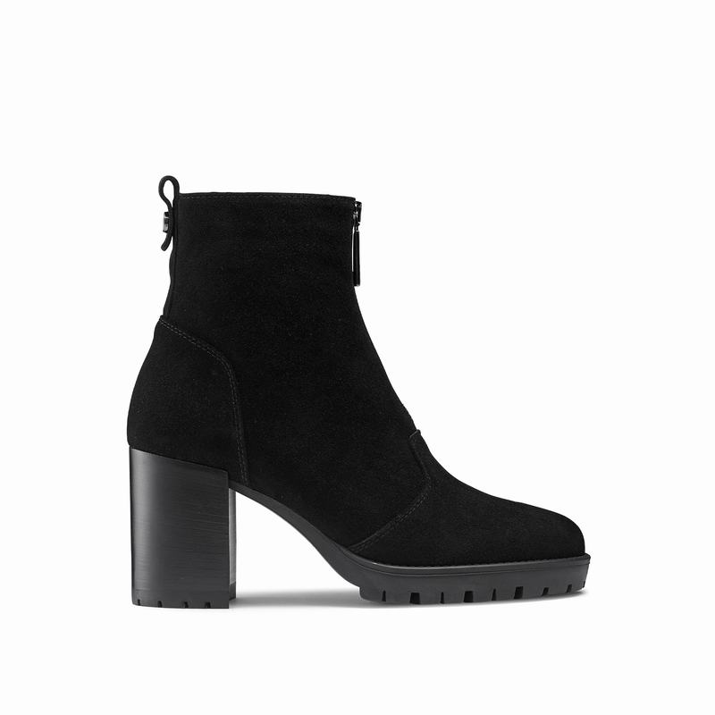 Black Russell And Bromley Igloo Women's Ankle Boots | ZGB5676YW