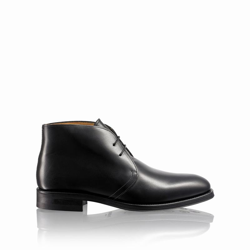 Black Russell And Bromley Jermyn Men's Desert Boots | LOT537DJ