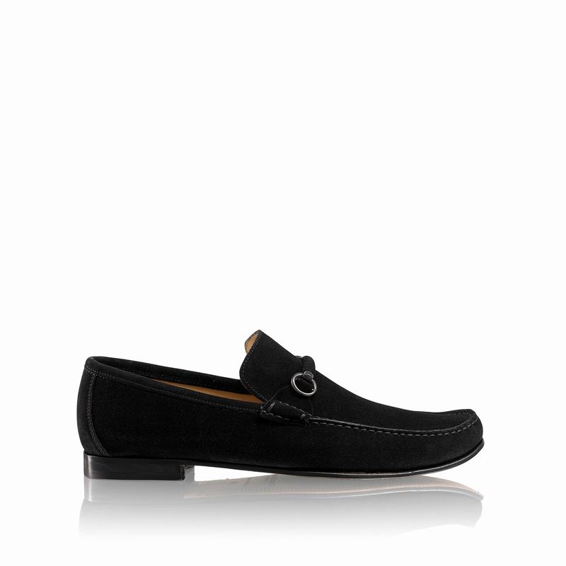Black Russell And Bromley Misty Men's Loafers | YXU5033GY