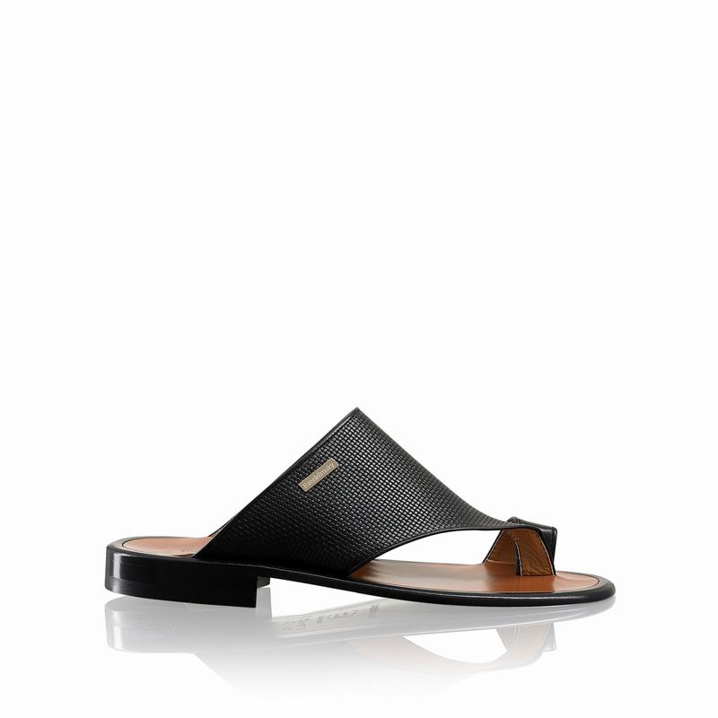 Black Russell And Bromley Perugia Men's Sandals | VAW366VC