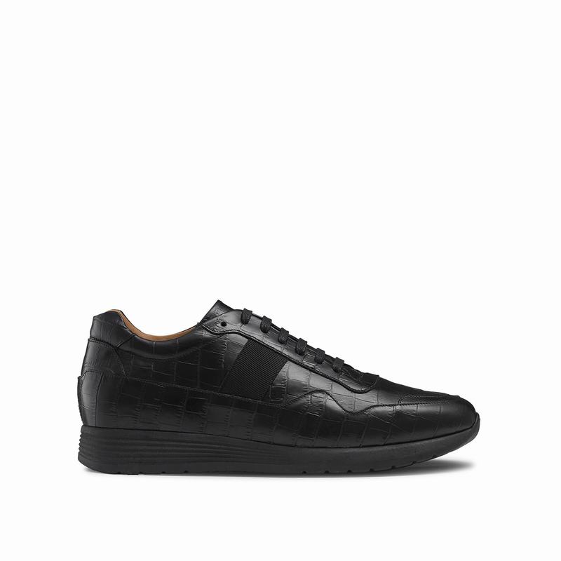 Black Russell And Bromley Run Time Men's Low Top Sneakers | XRM8178XS