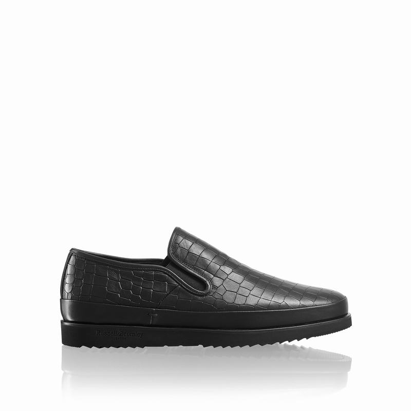 Black Russell And Bromley Sanmarino Men's Slip On Shoes | LGV3954IR
