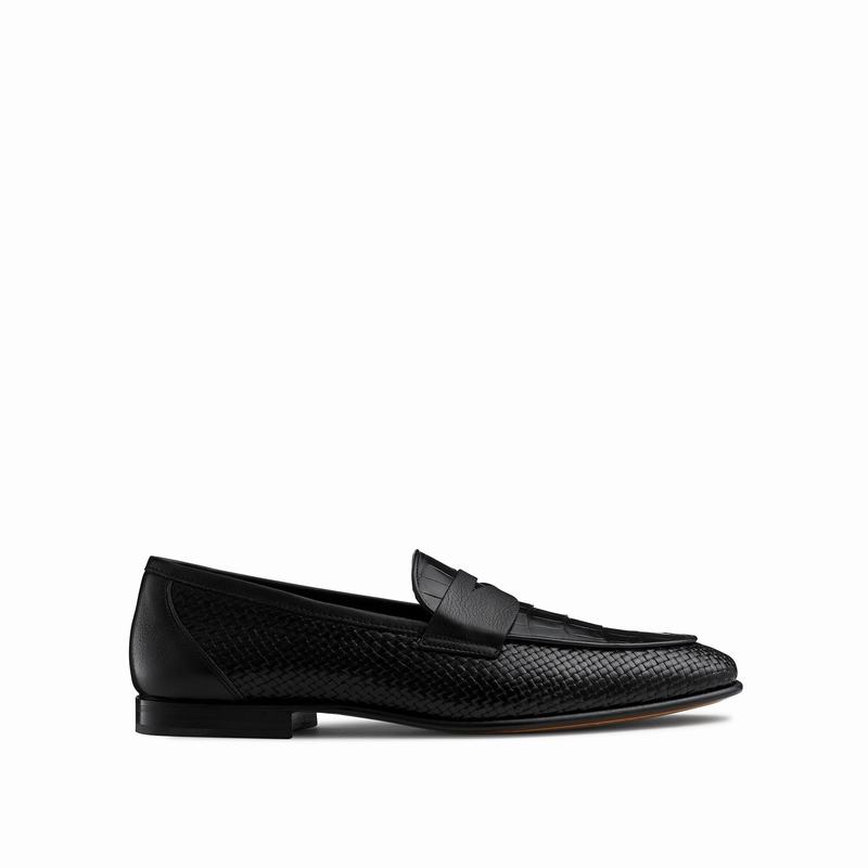 Black Russell And Bromley Yari Men's Loafers | TXO2341CS