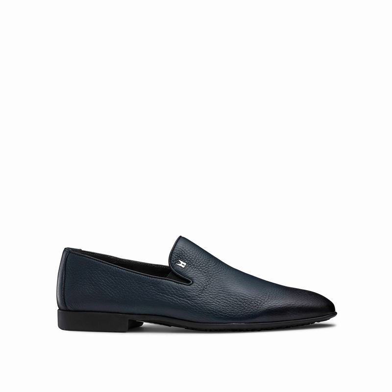 Blue Russell And Bromley Diretto Men's Slip On Shoes | UQJ7792LS