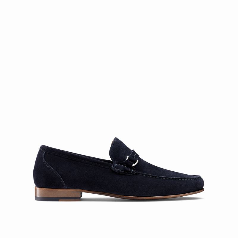 Blue Russell And Bromley Elite Men's Loafers | OMH263LX