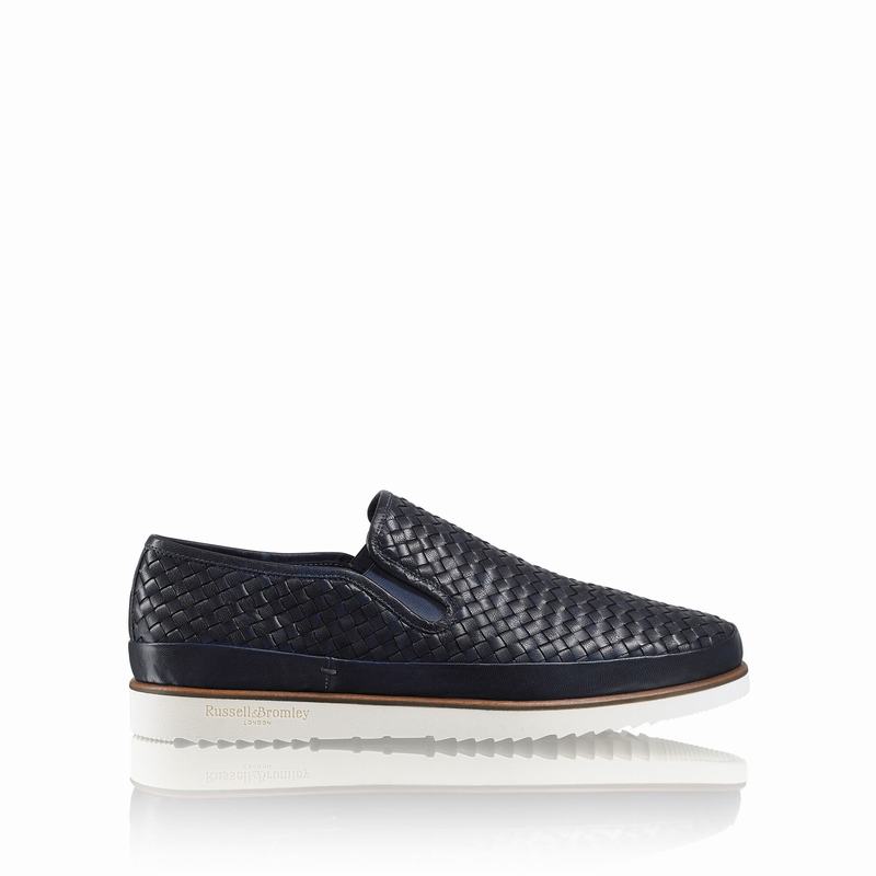 Blue Russell And Bromley Sanmarino Men's Slip On Shoes | YYV622JF