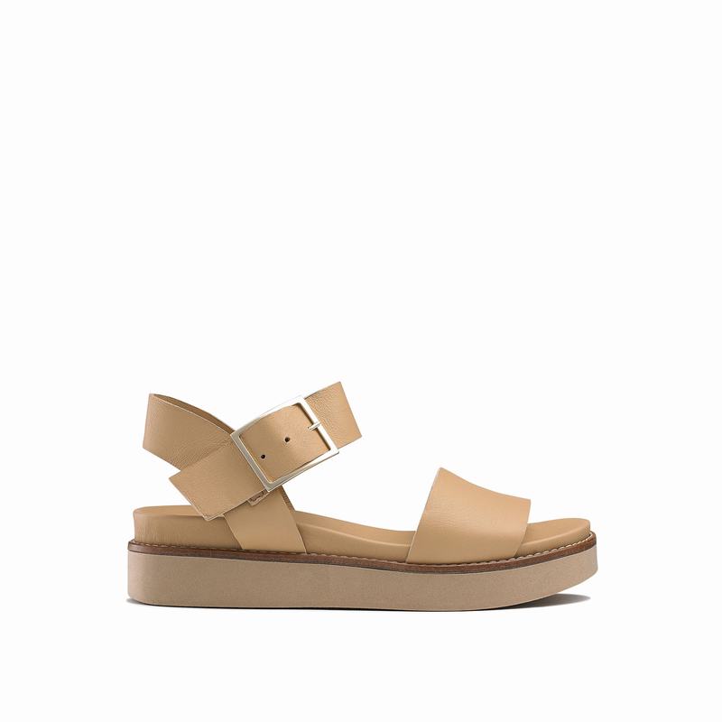 Brown Russell And Bromley Boston Women's Wedge Sandals | MJF7582JJ