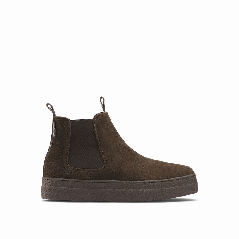 Brown Russell And Bromley Bumble Women's Chelsea Boots | WXK5153LC