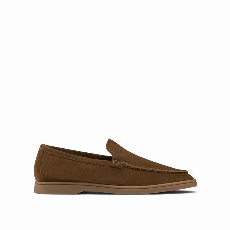 Brown Russell And Bromley Carmel Men's Slip On Shoes | YIH3897IX